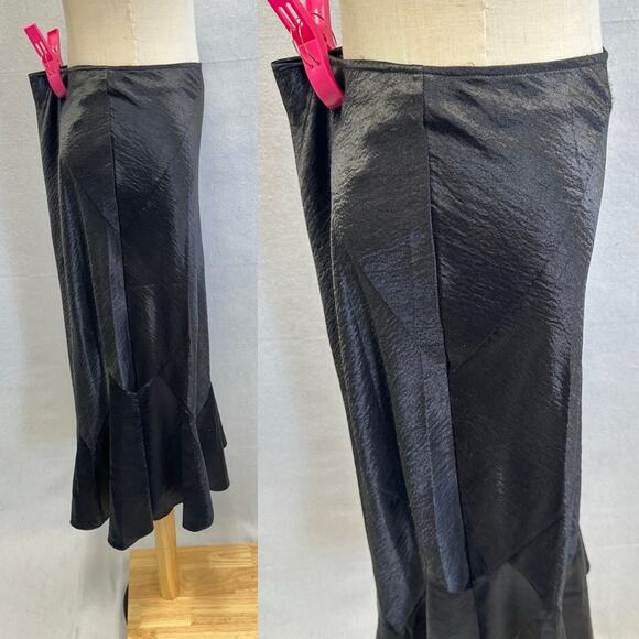 Avec Les Filles Mermaid Maxi Skirt Bias Cut Size 8 New with Tags Textured Satin - Picture 15 of 16